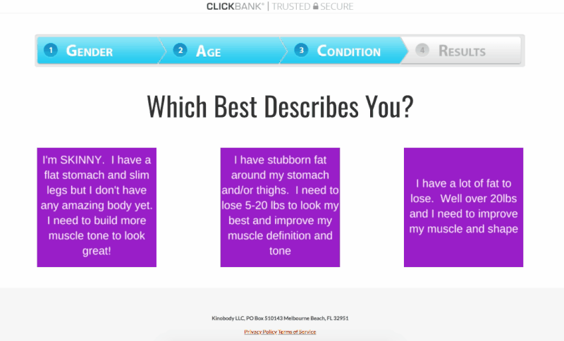 gokinobody-2 - OptinMonster Kinobody uses OptinMonster to segment users with a survey.
