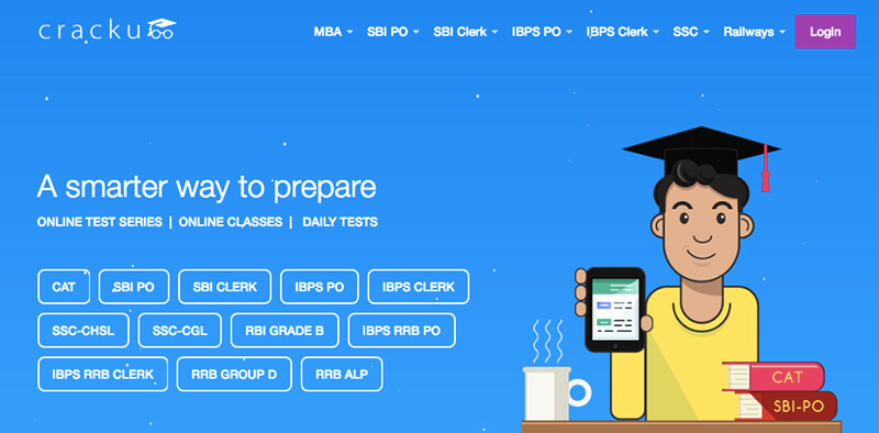 crackufrontpage800 - OptinMonster Cracku offers digital test preparation.