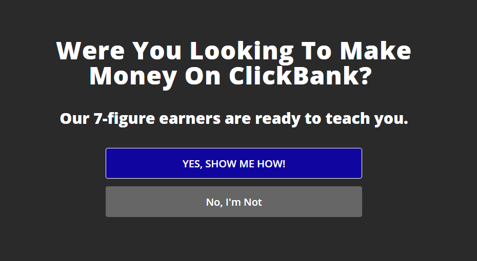 ClickBank recovers abandoning visitors with an exit-intent optin split test - OptinMonster ClickBank recovers abandoning visitors with an exit-intent optin split test