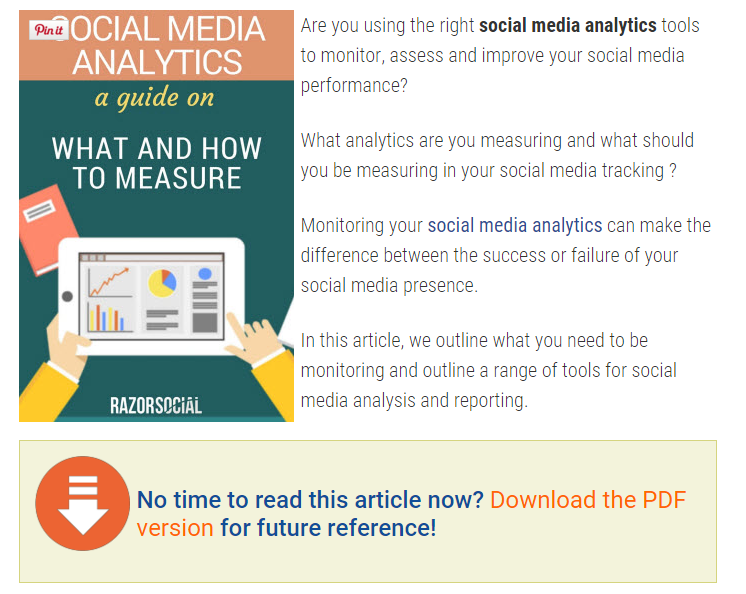 RazorSocial offered this content upgrade within a post using OptinMonster's Monster Links RazorSocial offered this content upgrade within a post using OptinMonster's Monster Links
