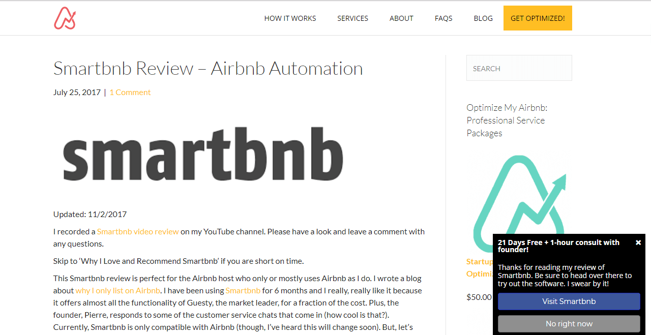 OptimizeMyAirBnB slidein optin - OptinMonster OptimizeMyAirBnB slidein optin