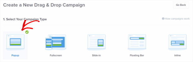 select-campaign-type - OptinMonster select your campaign type